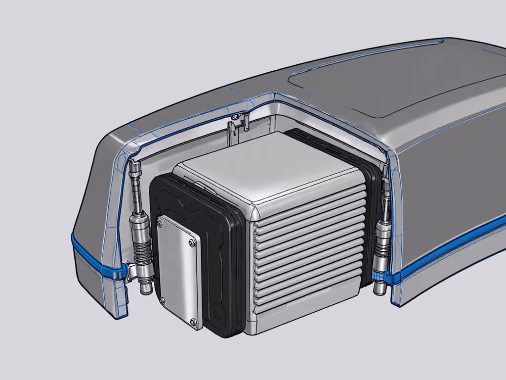 motorcycle_sidecar_cooler_mounting_with_isolation_pads_and_vibration_absorption_dampening_setup